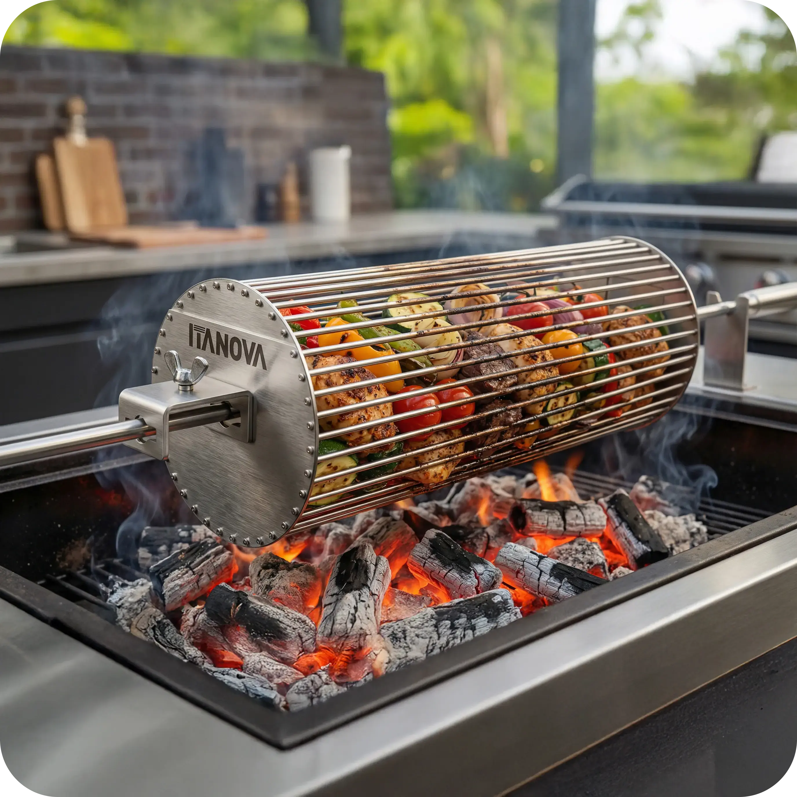 Cesto Espeto Petiscos Inox 304